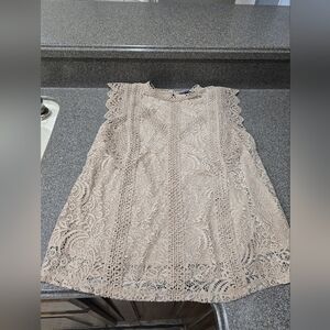 Lace Sleeveless Blouse in Blush